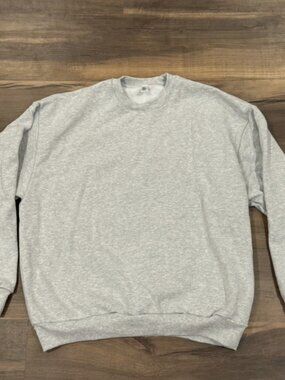 Los Angeles Apparel Grey Fleece 14oz Blank Crewneck Sweatshirt USA Made Mens XL